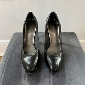Black Leather Stuart Weitzman Heels, Size 8